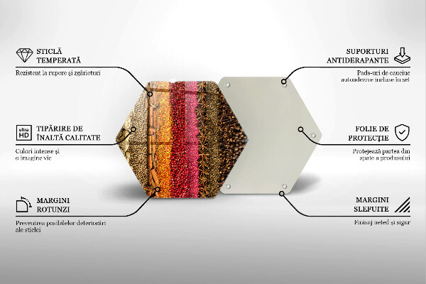 Cache plaque de cuisson Épices colorées