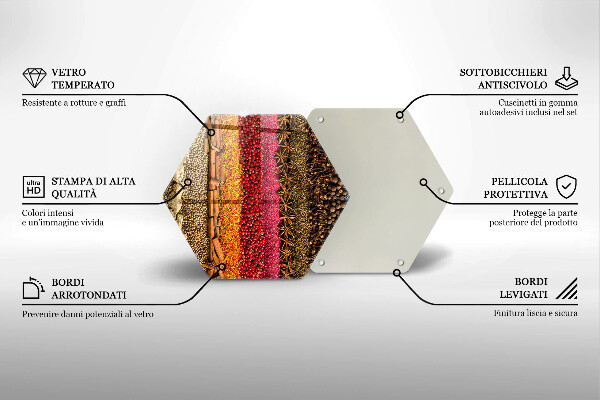 Cache plaque de cuisson Épices colorées