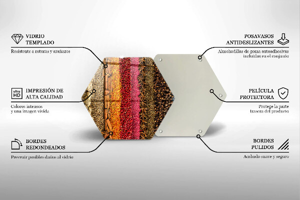 Cache plaque de cuisson Épices colorées