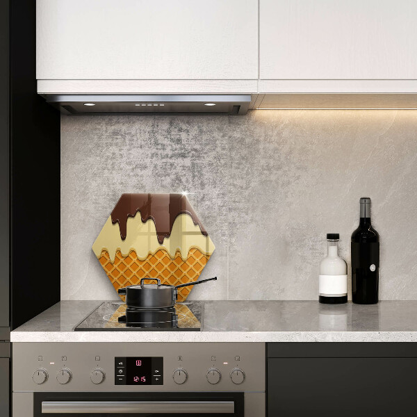 Cache plaque de cuisson Illustration de cornet de crème glacée