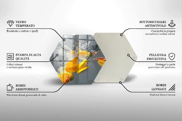 Cache plaque de cuisson Citrons dans l'eau