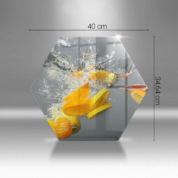 Cache plaque de cuisson Citrons dans l'eau