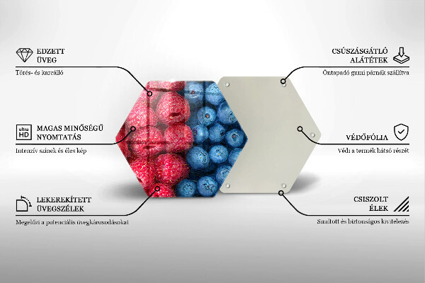 Protège plaque de cuisson Fruits de framboise et de myrtille