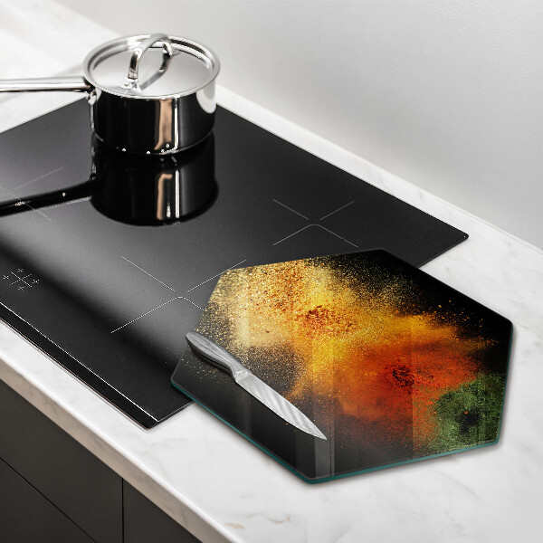 Protège plaque de cuisson Épices colorées