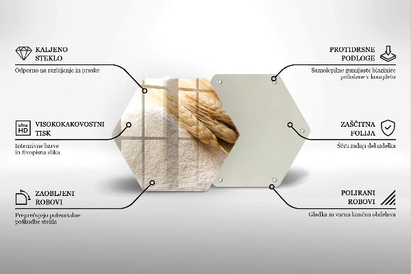 Protège plaque de cuisson Farine et épis de céréales