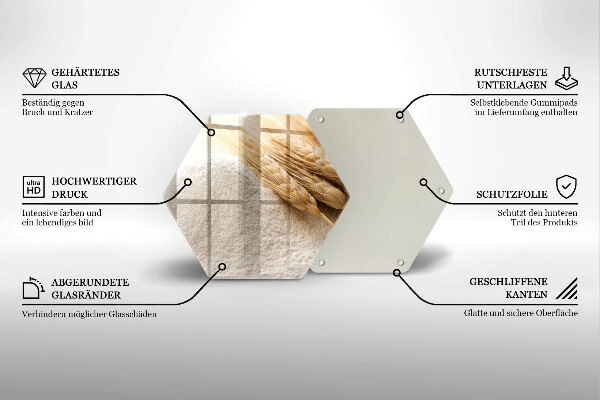 Protège plaque de cuisson Farine et épis de céréales