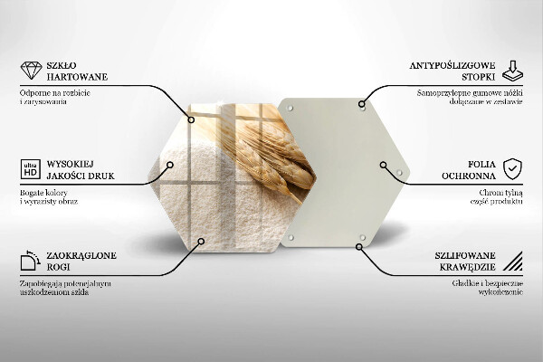 Protège plaque de cuisson Farine et épis de céréales