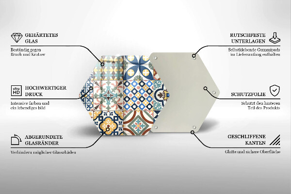 Cache plaque de cuisson Carreaux décoratifs