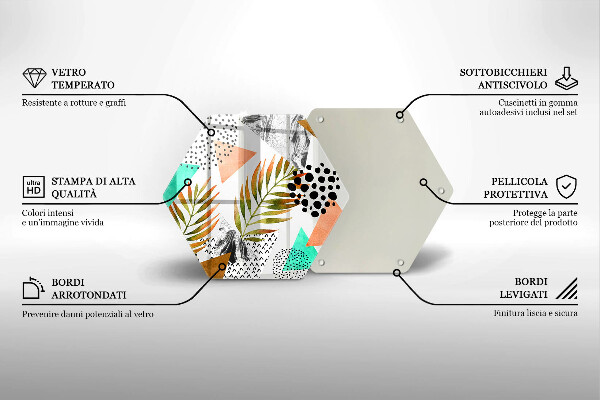 Protection plaque induction Modèle de feuilles de bohème