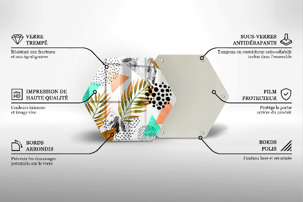 Protection plaque induction Modèle de feuilles de bohème