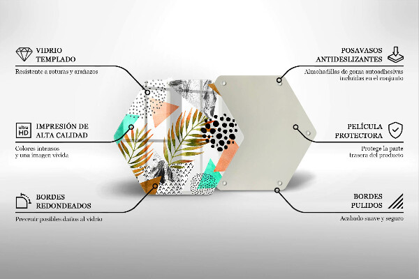 Protection plaque induction Modèle de feuilles de bohème