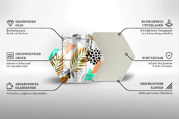 Protection plaque induction Modèle de feuilles de bohème