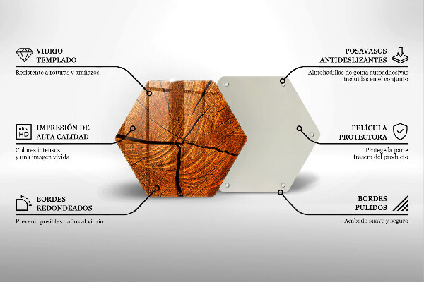 Cache plaque de cuisson Structure du tronc en bois