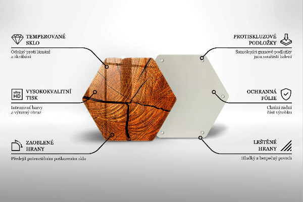 Cache plaque de cuisson Structure du tronc en bois