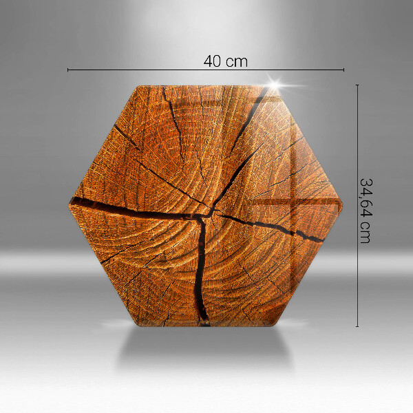 Cache plaque de cuisson Structure du tronc en bois