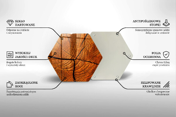 Cache plaque de cuisson Structure du tronc en bois