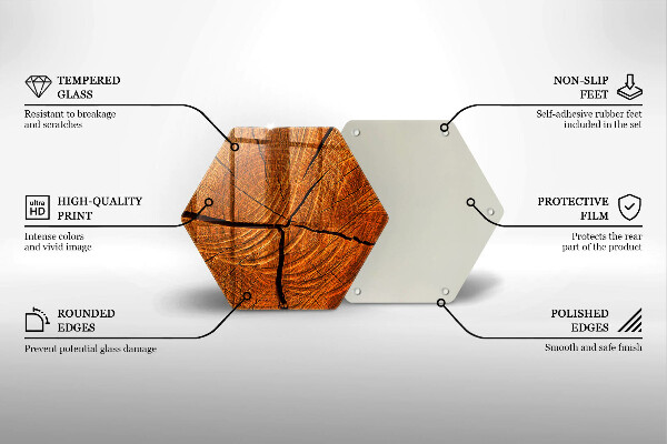 Cache plaque de cuisson Structure du tronc en bois