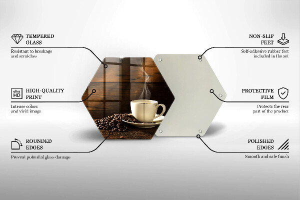 Cache plaque de cuisson Tasse à café en bois