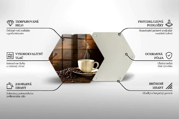 Cache plaque de cuisson Tasse à café en bois