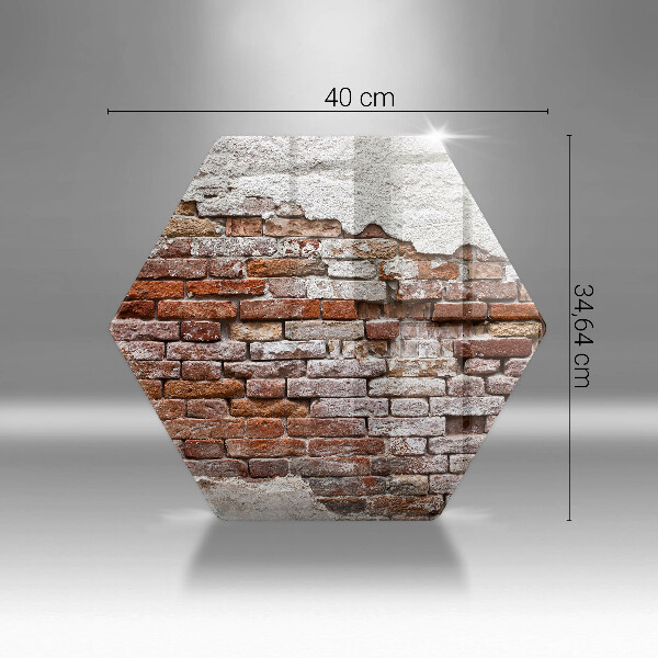 Cache plaque de cuisson Vieux mur de brique et de béton