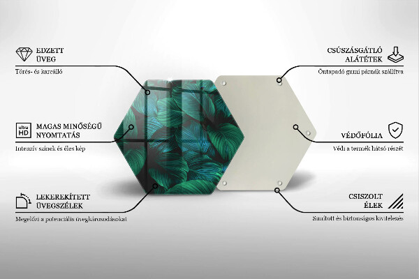 Protection plaque induction Feuilles de la jungle