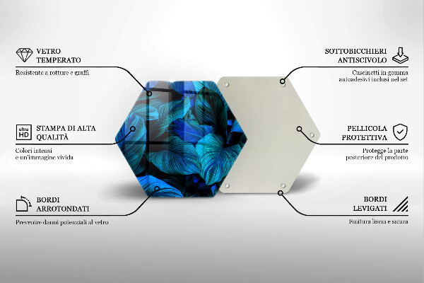 Protection plaque induction Feuilles de végétation de la jungle