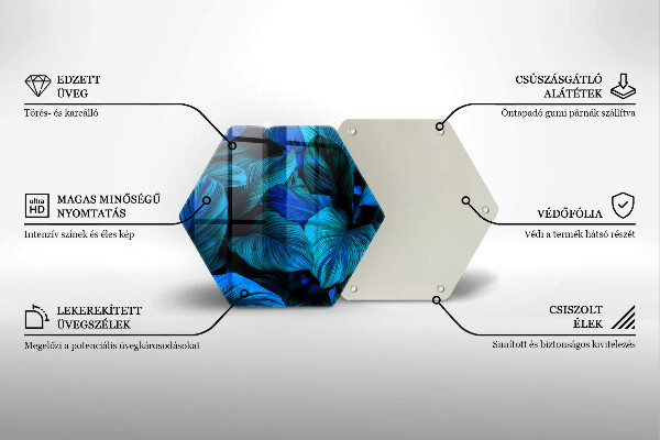 Protection plaque induction Feuilles de végétation de la jungle