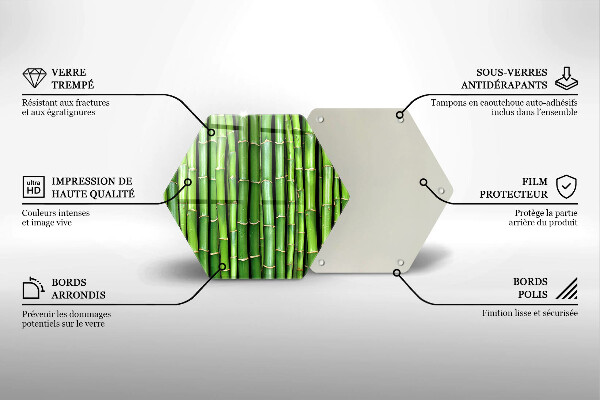 Cache plaque de cuisson Bambous naturels