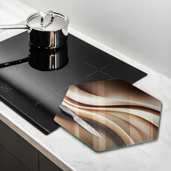Cache plaque de cuisson Lignes douces d'abstraction