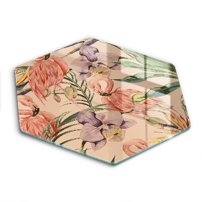 Protection plaque induction Illustration de flamants roses