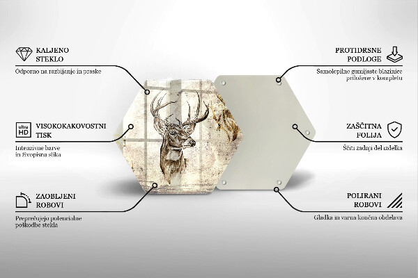 Cache plaque de cuisson Illustration d'animaux de cerf