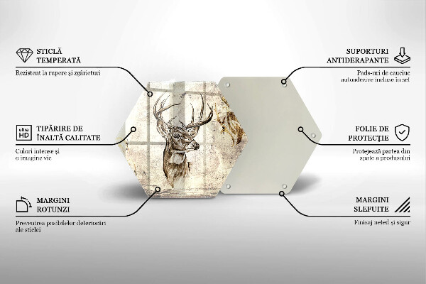 Cache plaque de cuisson Illustration d'animaux de cerf