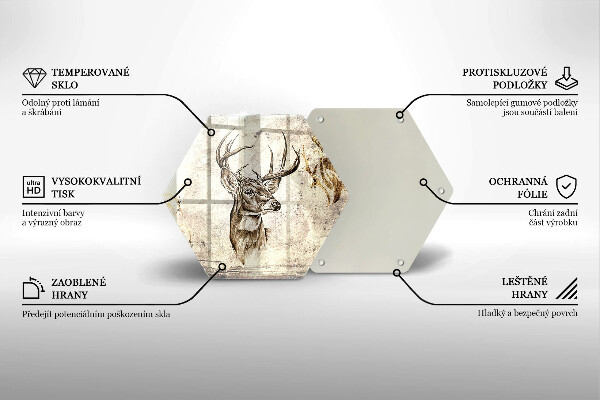 Cache plaque de cuisson Illustration d'animaux de cerf