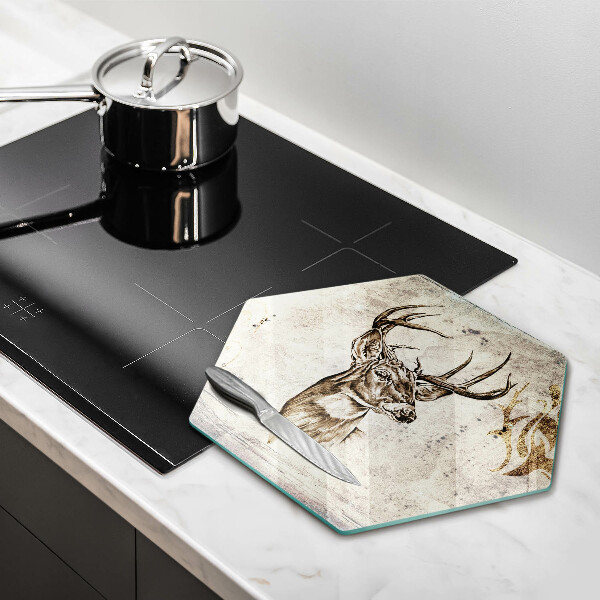 Cache plaque de cuisson Illustration d'animaux de cerf