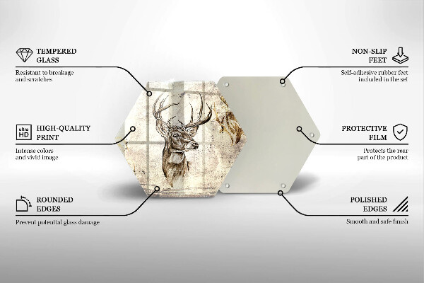 Cache plaque de cuisson Illustration d'animaux de cerf