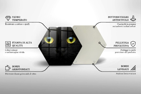 Cache plaque de cuisson Yeux de chat animaux