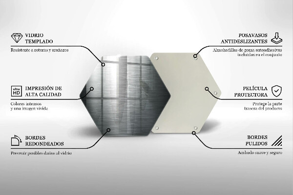 Cache plaque de cuisson Texture métallique