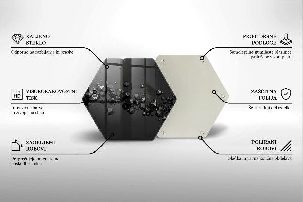 Cache plaque de cuisson Abstraction de formes 3D