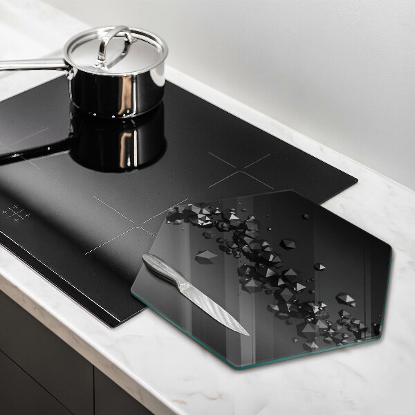 Cache plaque de cuisson Abstraction de formes 3D