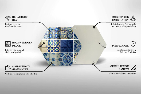 Cache plaque de cuisson Carreaux de carreaux décoratifs