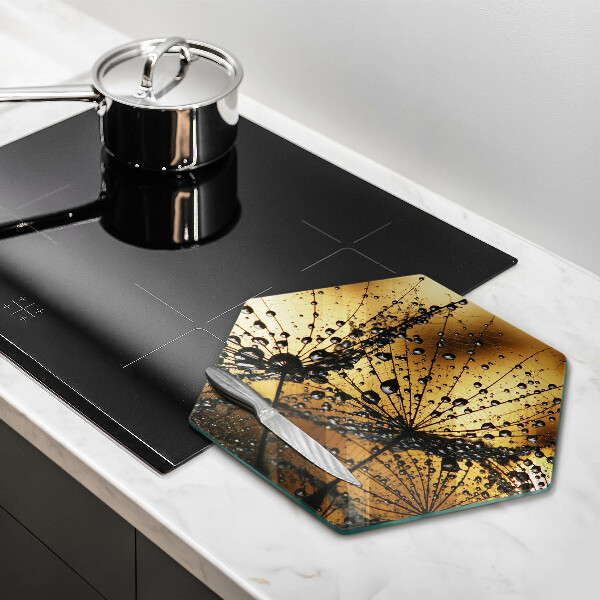 Cache plaque de cuisson Rosée et pissenlits