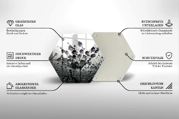 Cache plaque de cuisson Pissenlits et rosée