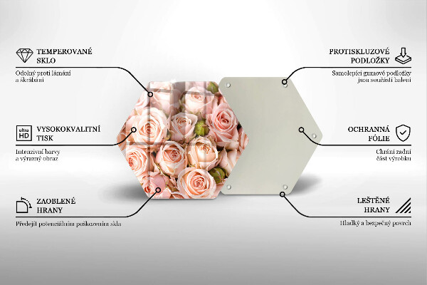 Cache plaque de cuisson Bouquet de roses délicates