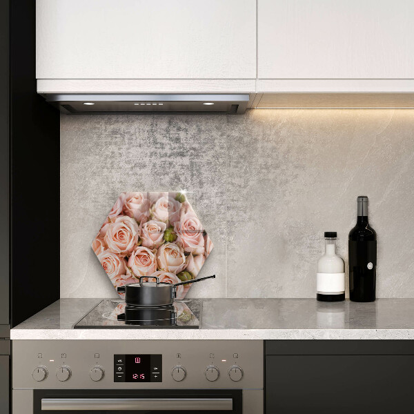 Cache plaque de cuisson Bouquet de roses délicates