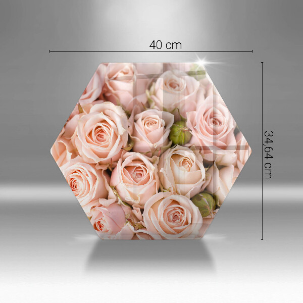 Cache plaque de cuisson Bouquet de roses délicates