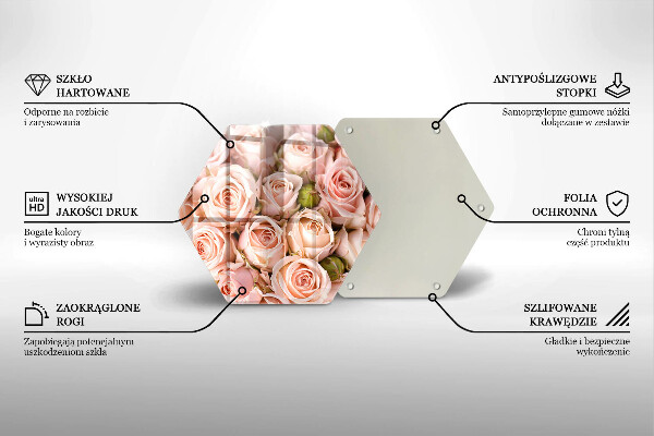 Cache plaque de cuisson Bouquet de roses délicates