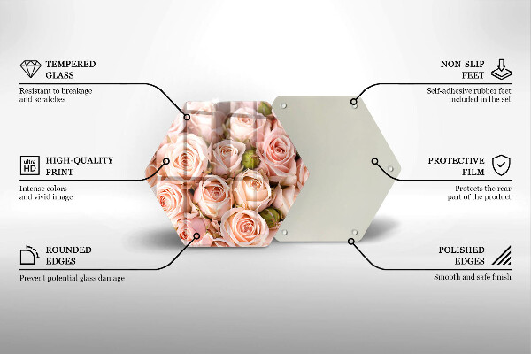 Cache plaque de cuisson Bouquet de roses délicates