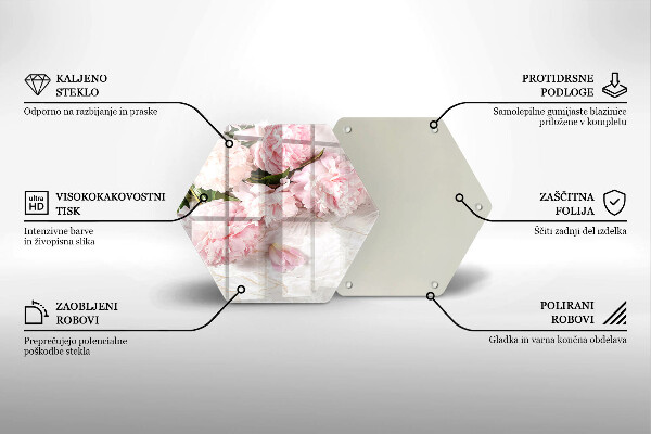 Cache plaque de cuisson Fleurs de roses délicates