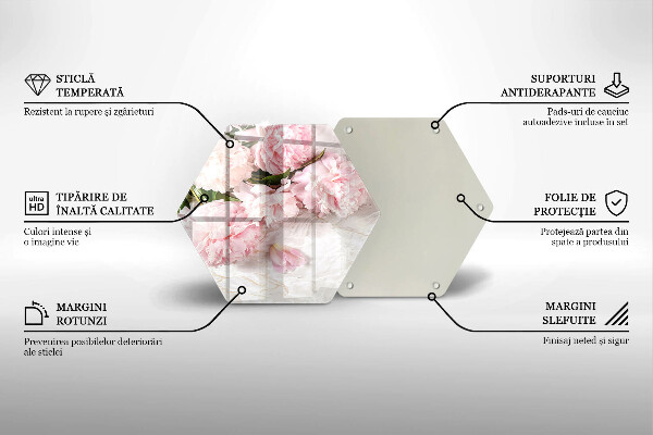 Cache plaque de cuisson Fleurs de roses délicates