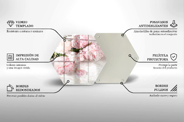 Cache plaque de cuisson Fleurs de roses délicates